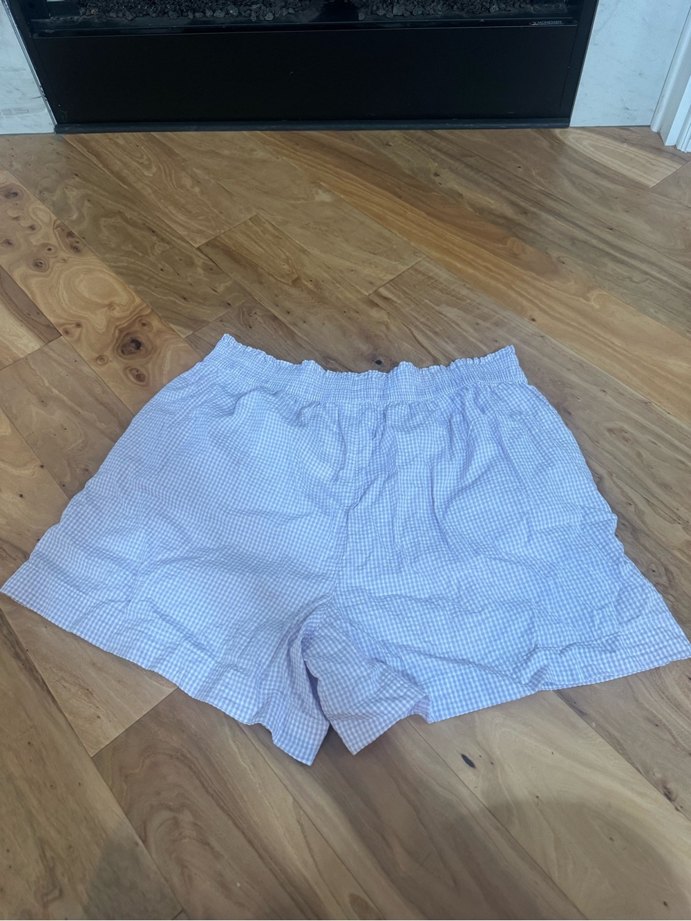 NWT Aerie Good Day Shorts Purple Gingham - Picture 2 of 3